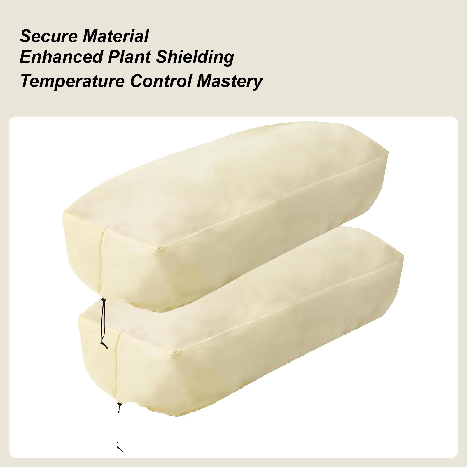 

Garden Covers for Raised Beds 2 Pieces Rectangular Plant Protection with Drawstring Weatherproof Plant Freeze Protection for