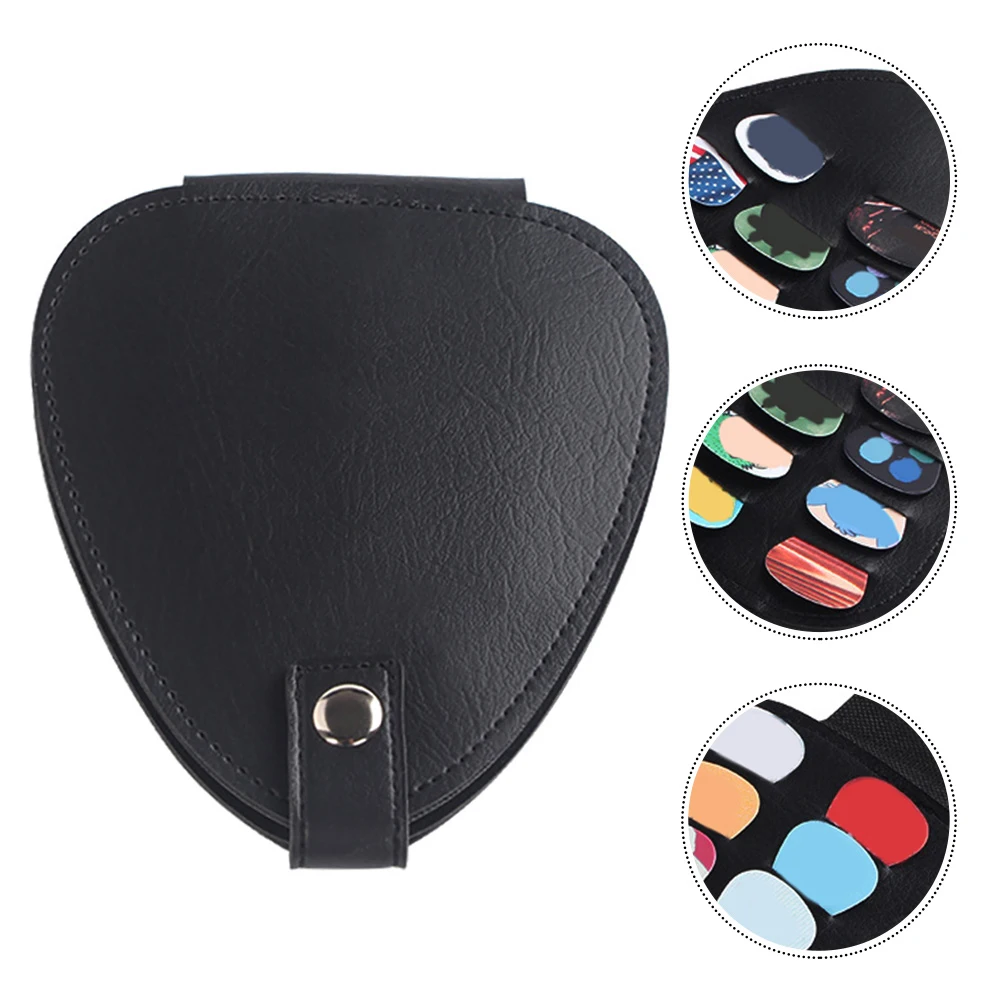 

1pc Pick Storage Bag Picks Holder Case for Acoustic Electric Guitar Durable Lightweight Metal Button Travel Concert Party School
