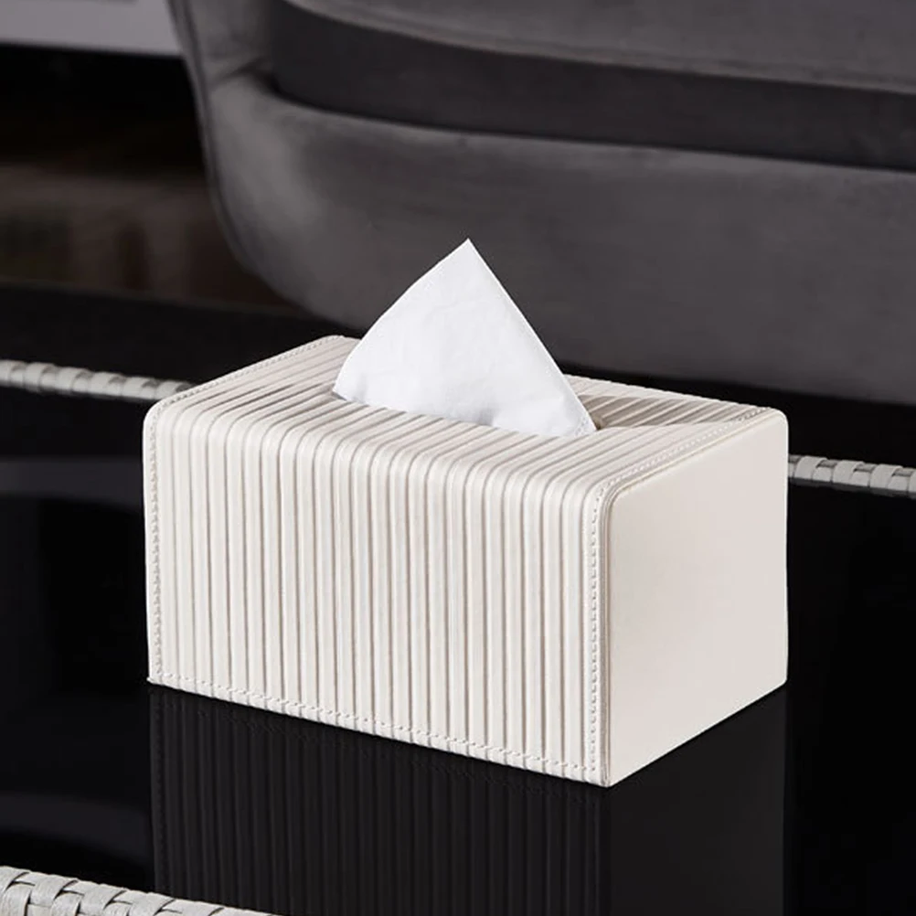 

Simple Cardboard Tray Tissue Holder Rectangle Dispenser Rectangular Desktop Napkin Paper