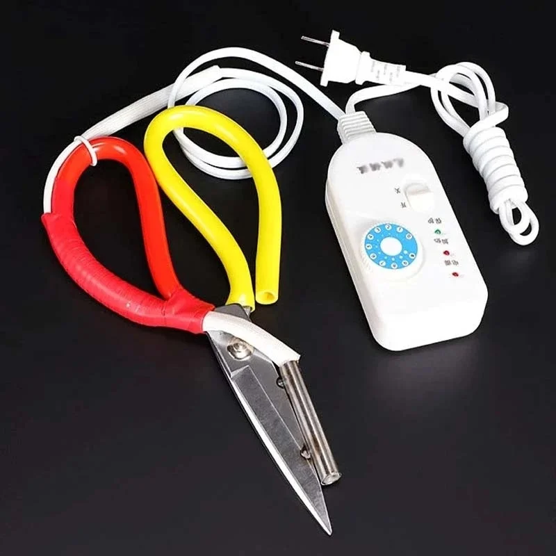 220V 150W Electric Heating scissors with stand, heat cutter for tailor fabric cloth cutting tools set