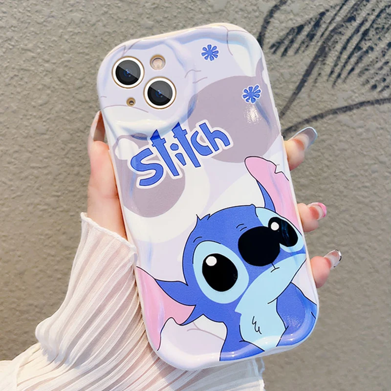 Disney Mickey Stitch Case for Xiaomi Redmi Note 12S 12 4G 5G Turbo 11S 11 Pro Plus 10 9 9T 12C 11A 10 Prime 10X 9A 9C 9i Cover