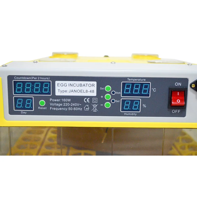 1PC/Lot 48 Eggs Digital Clear Egg Incubator Hatcher Automatic Turning Temperature Control JANOEL8-48