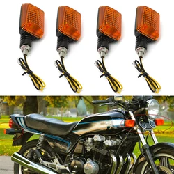 Clignotant Universel de Moto, pour Honda CB 4/8 650 Shadow 900 Noir/Ambre Suzuki GS 750 450 550 Yamaha XJ XS 750 250, 400 Pièces