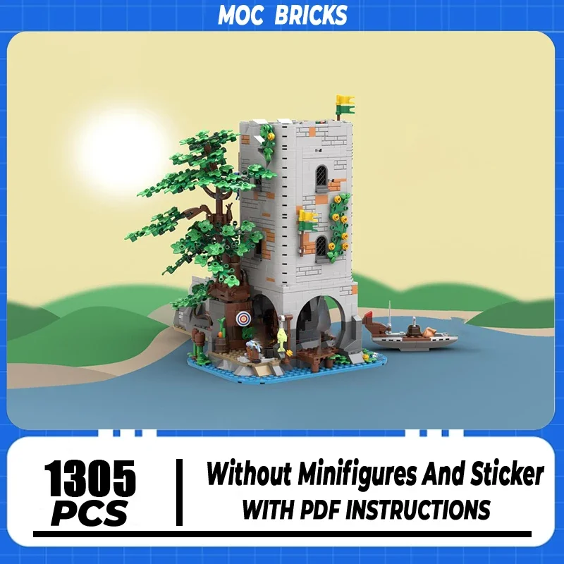

Средневековый замок, модель Moc, строительные блоки, лесные люди, река, фортец, технология, модульный кирпич, сделай сам, сборка, строительные игрушки, подарки