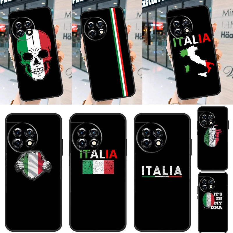 Funda con bandera nacional de Italia para OnePlus Nord CE 2 3 Lite 2T N10 N20 N30 Ace 8T 9RT 10T 10R 8 9 10 Pro 11