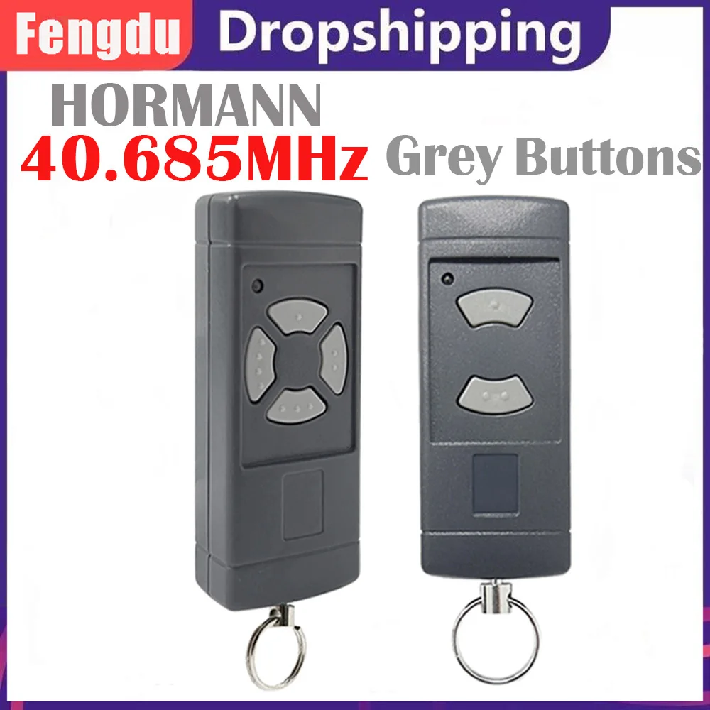 40.685MHz HORMANN Transmitter HSE2 HSE4 HSM2 HSM4 HS2 HS4 Remote Control Grey Button Garage Door Opener