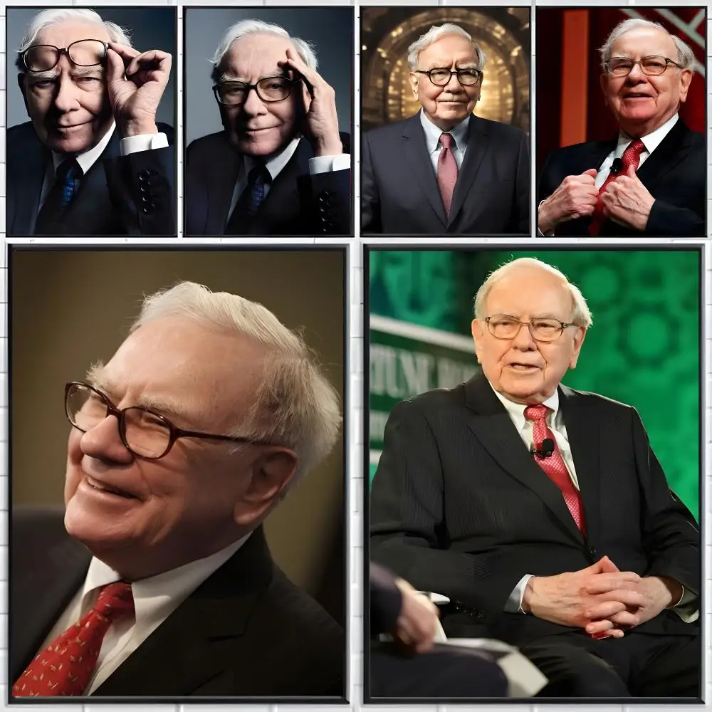 Business Figure Warren Buffett Poster Distinct Home Decor Concepts Chic Indoor Art Pieces