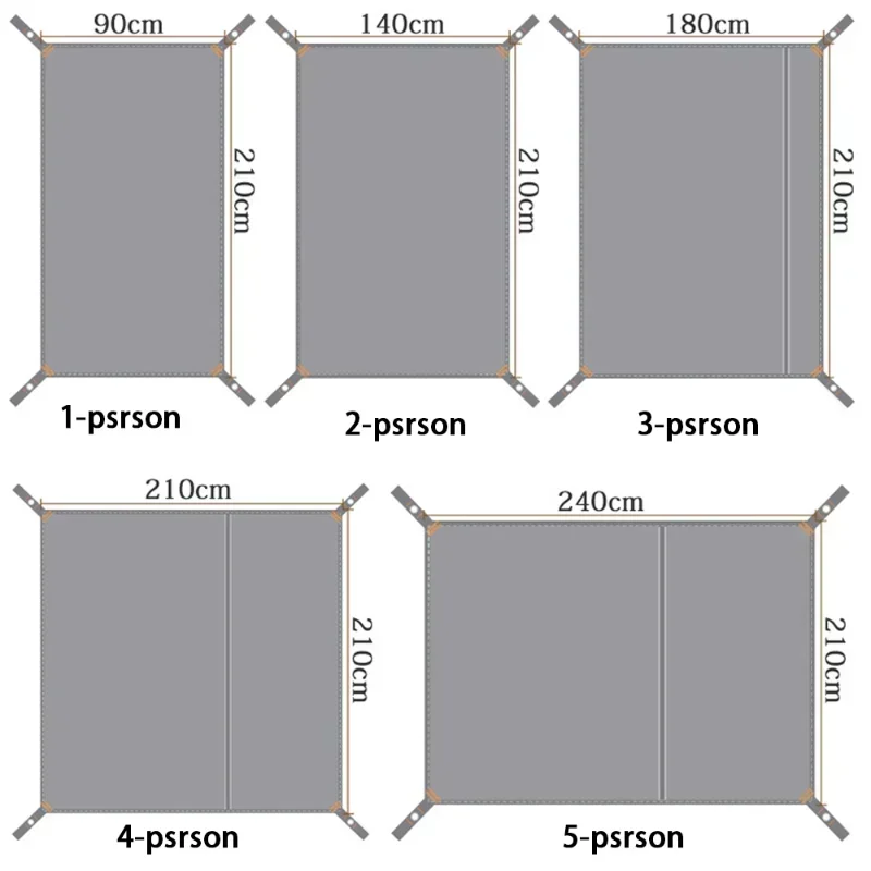 Outdoor Tent Floor Mat Portable Thicken Waterproof Oxford Cloth Picnic Mats Camping Tent Shade Cloth Canopy Sheet For Hiking