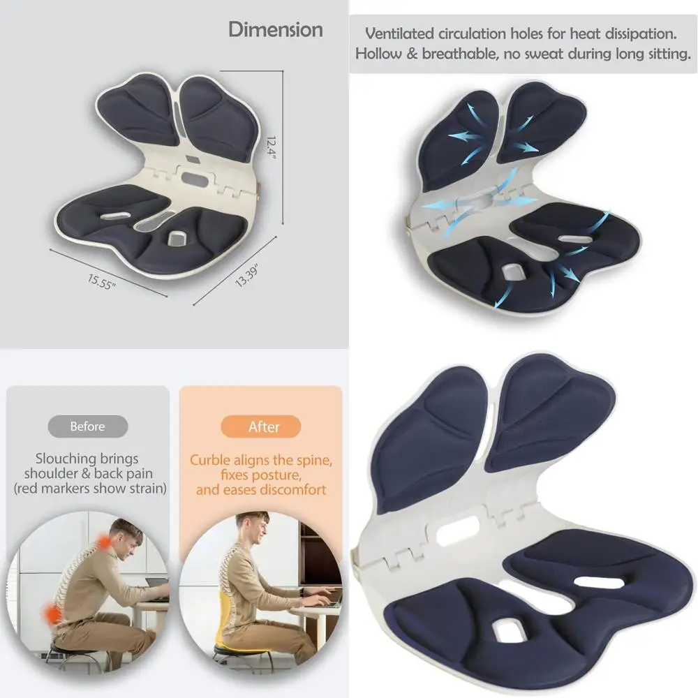 

Ergonomic Lumbar Support Cushion for Office Chairs - Grey