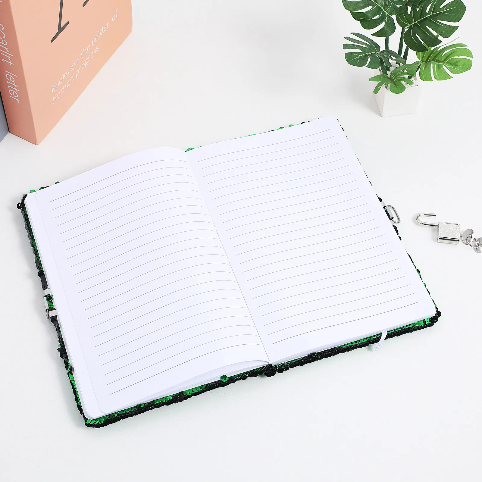 Lock Diary Notebook For School Notebook Football Sequin Reversible Cover Design Premium Ink-resistant Paper