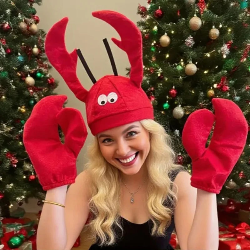 

Lobster Crab Hat Festival Party Performance Headwear Funny Hat Animal Headset Adult Children Cute Performance Prop Performance