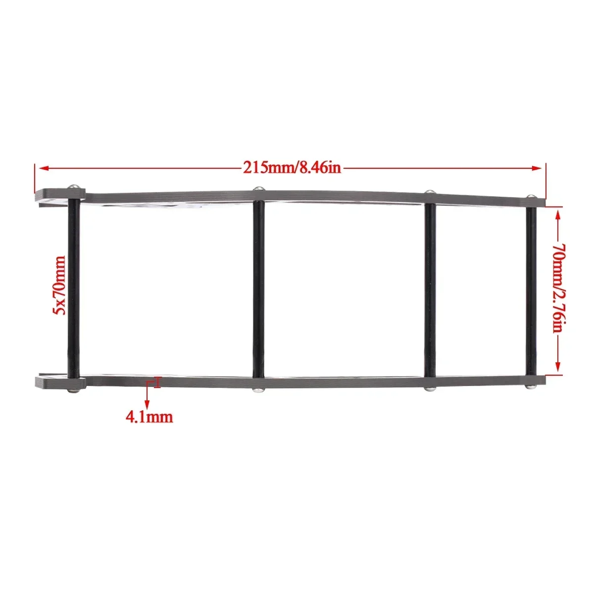 Zestaw podwozia z włókna węglowego z aluminiowymi rurkami do 1/10 RC Rigs Capra F9 Offset Portal Axle 1.9S 2.2 MOA Sporty Comp Builds DIY