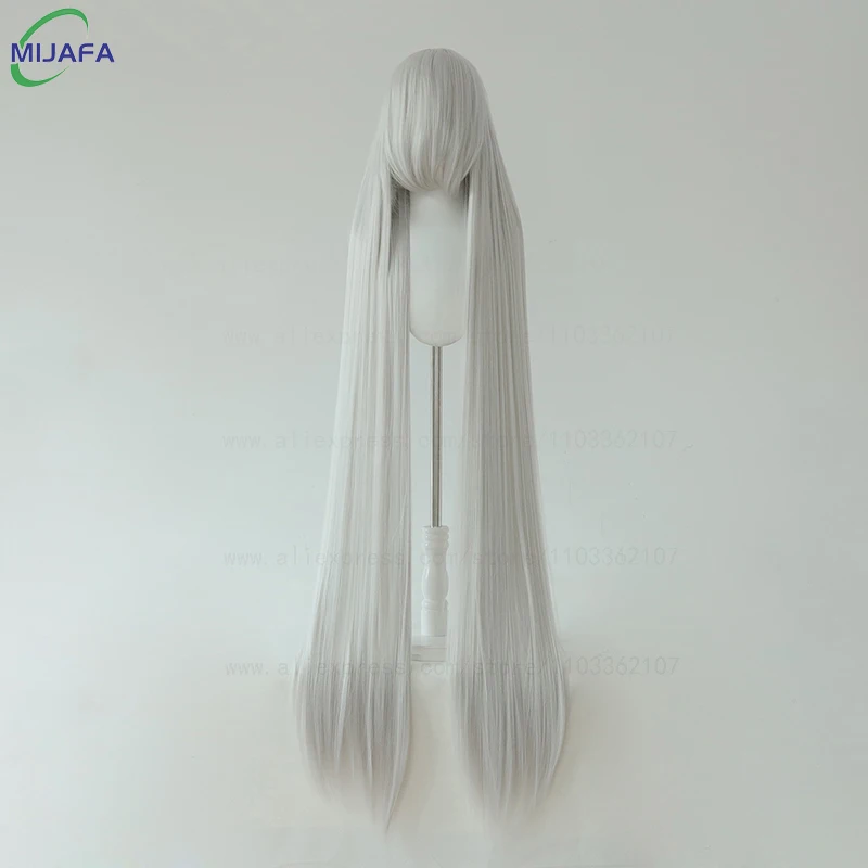 700 g hochwertige 59" 150 cm lange gerade Cosplay-Perücke mit Pony, blond, braun, rot, grün, blau, hitzebeständige Haarfarben, Anime-Perücken