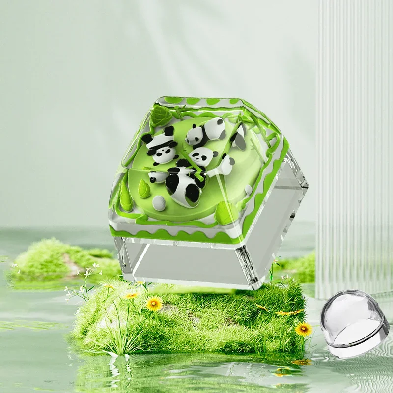 Resin personalized table with keycaps creative Christmas theme two-dimensional cartoon cute female radish rabbit page flipper