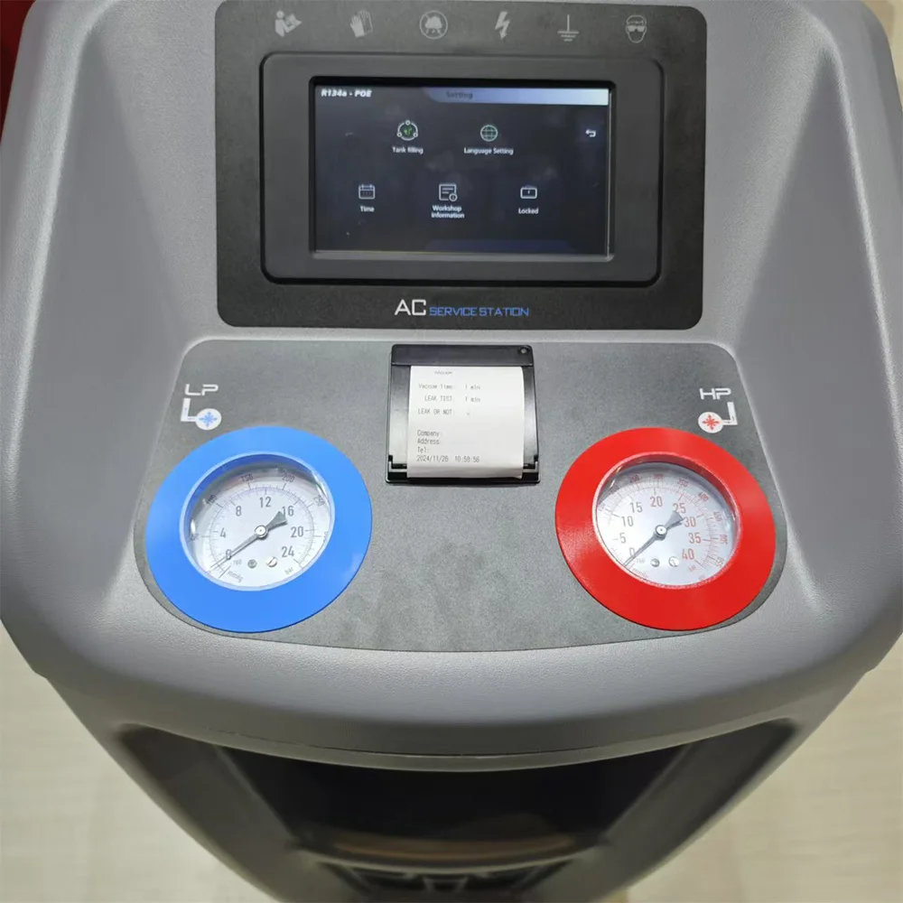 X545 Macchina automatica per il recupero e il rifornimento del refrigerante dell'aria condizionata Rilevamento automatico delle perdite di riempimento sottovuoto