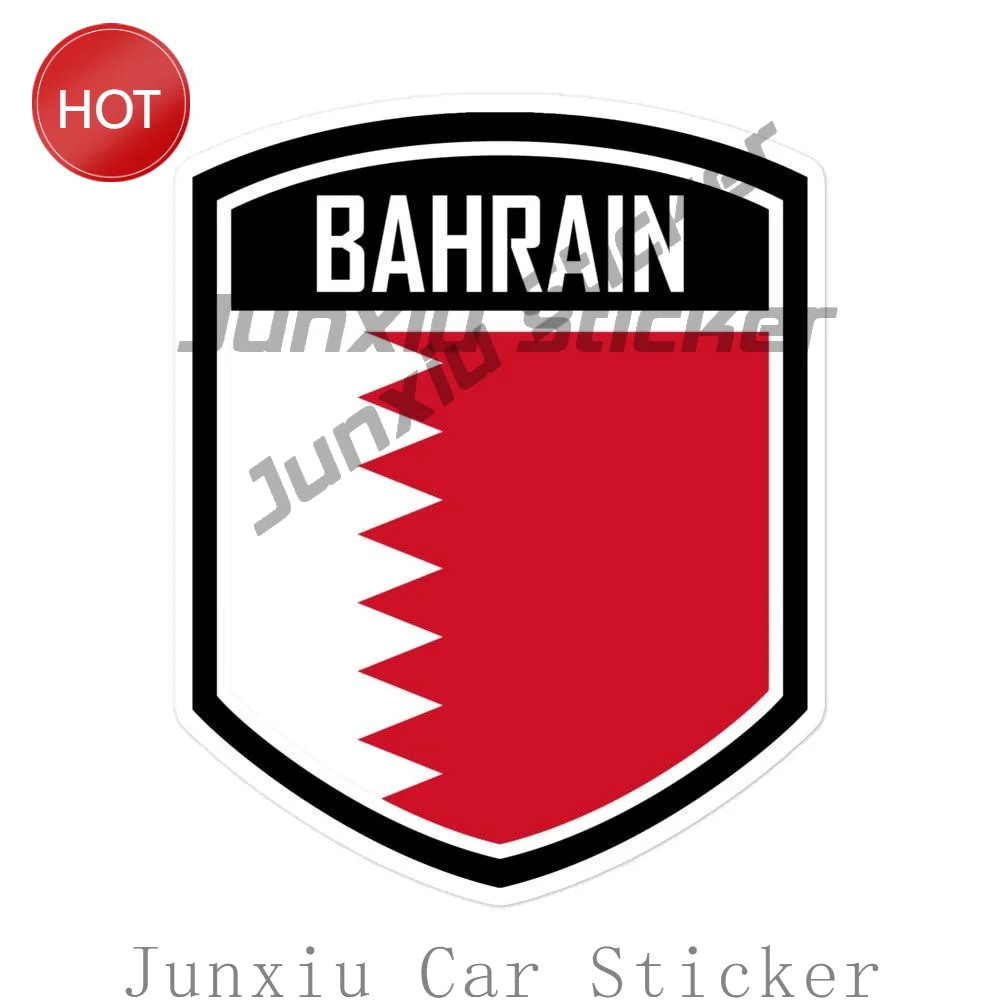 Bahrain Flag Emblem Car Sticker Waterproof Vinyl Decal For Motorcycle Body And Car Bumper Vehicle Exterior Decoration