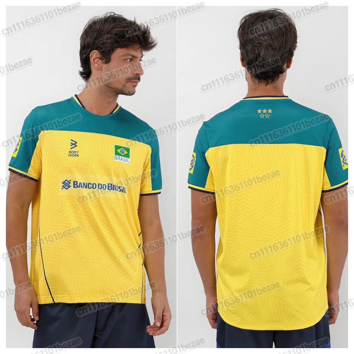 2026 CBV Brasilien Unisex Volleyball-Trikot Beachvolleyball-Shirt Herren Damen Sommer Sport Schnelltrocknendes Trikot Familien-Set – Detail 5