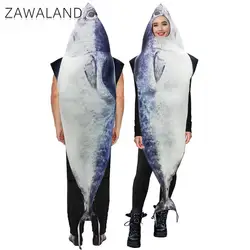 Zawaland donna uomo pesce Costume Decapterus Maruadsi vestito da festa coppia fantasia Cosplay tuta Halloween carnevale travestimento vestiti