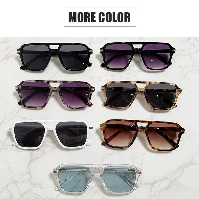 LNFCXI Fashion Pilot Sunglasses Women Men Retro Leopard Oversized Sun Glasses New Brand Gradient Lens Driving Eyeglasses