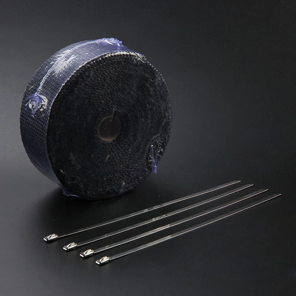 

1.5Mm 25Mm 5M Resistant Fiber Tape For Exhaust Pipe Insulation High Temperature Protection Motorcycle Car Engine Shielding