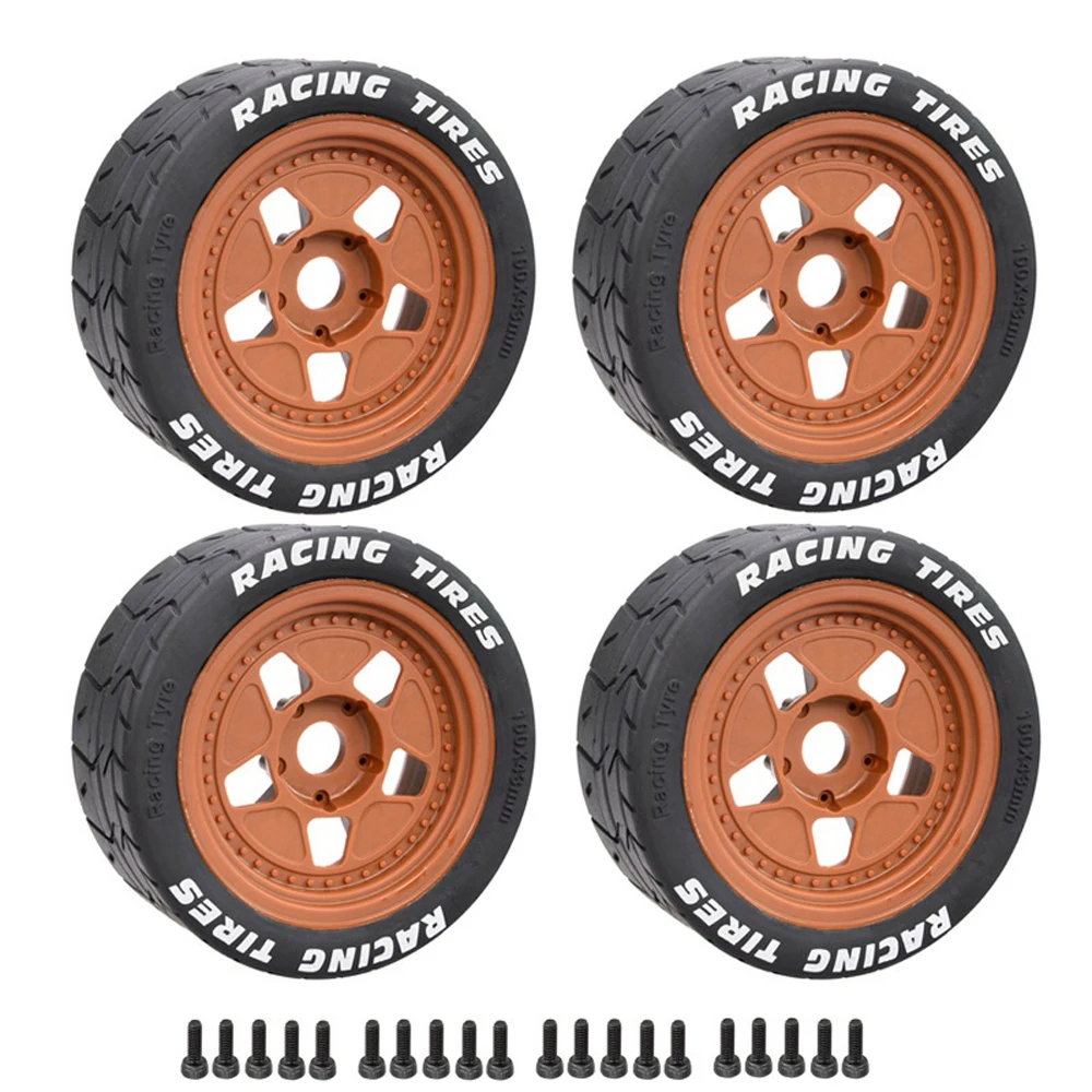 4PCS 110mm 17mm Hex Hub RC Tires Wheel for 1/7 ARRMA  Firebird Flat Racing Rally INFRACTION V2 FELONY EX-07 Tires