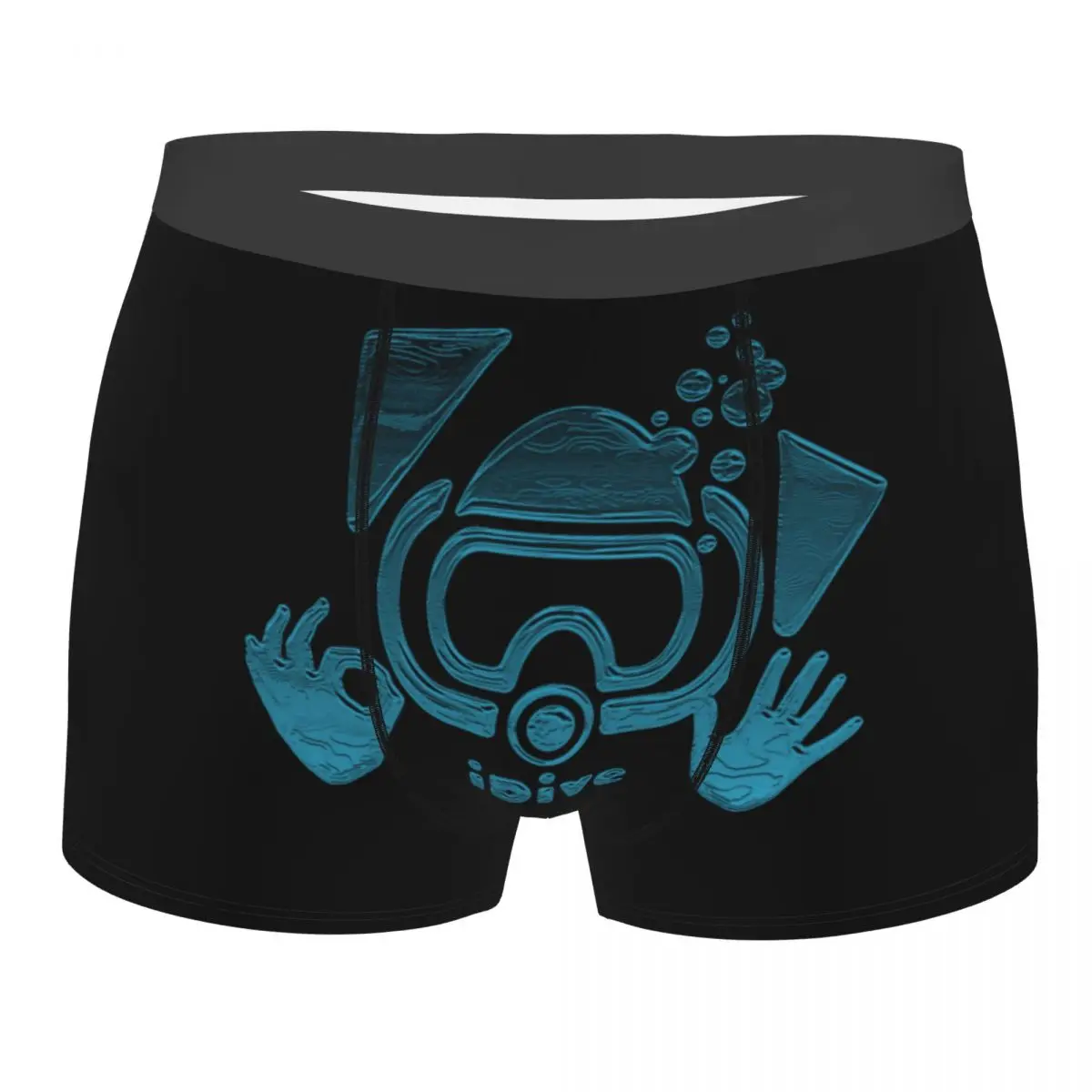 

Scuba Dive Aqua Blues IDive OK Boxer Shorts For Homme Sexy 3D Print Underwear Panties Briefs Breathable Underpants