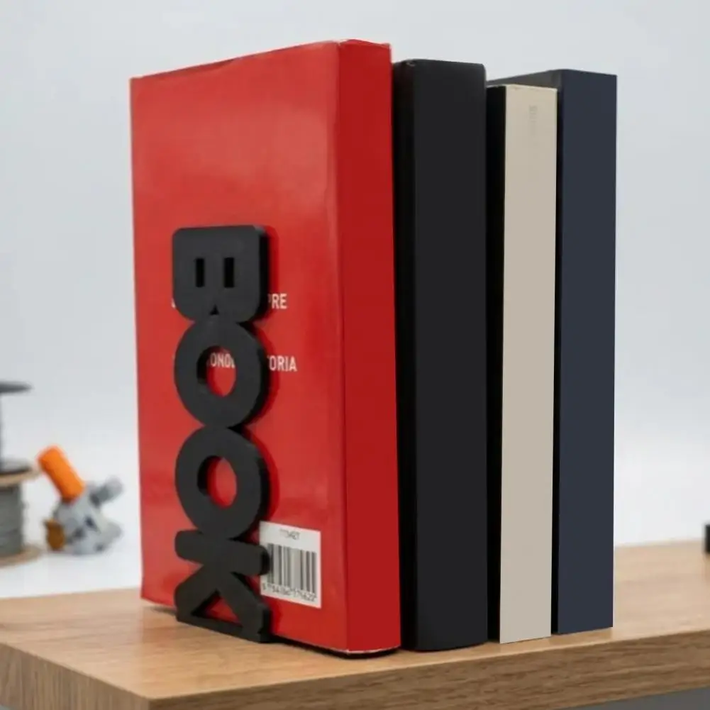 Heavy Duty Book Holder Bookend Ornaments 3d Printed Book Letter Bookend Minimalist Book Support Stand Thickened for Readers