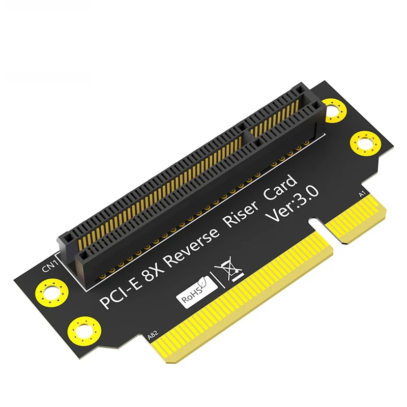 Top-PCI-E 8X 3.0 90 Degree Reverse Male To Female Riser Card For 2U Server (Installation Direction Towards CPU)