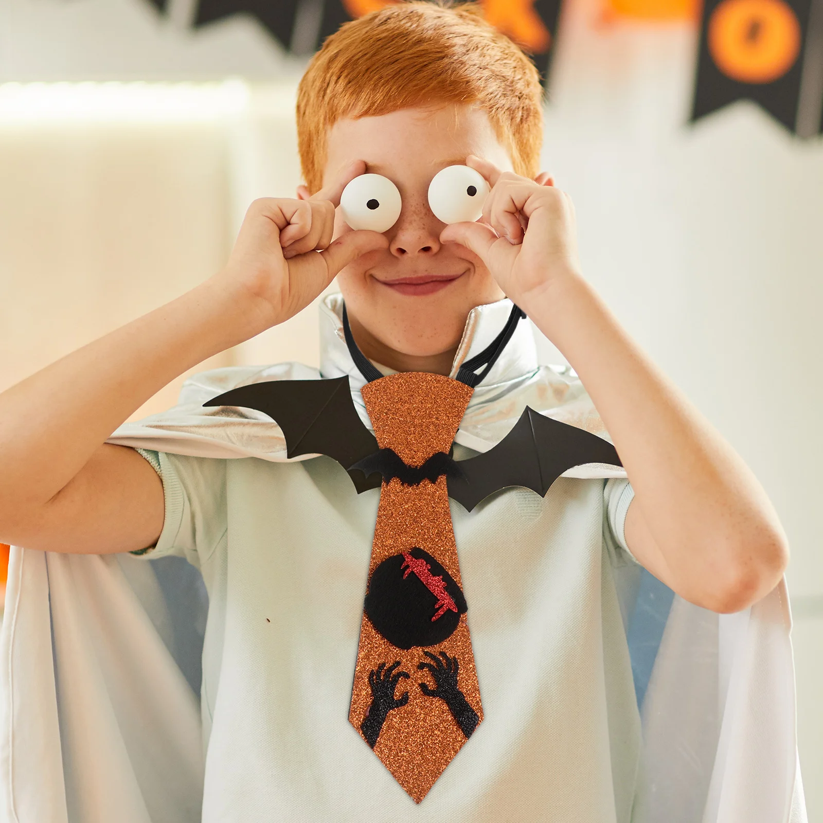 

6 Pcs Bat Tie Halloween Ties for Toddler Accessories Boys Necktie Cloth Fake