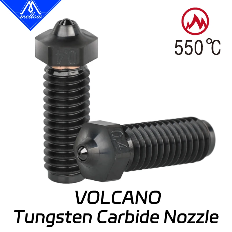 Mellow Phaetus Tungsten Carbide Volcano Nozzle  High Speed Durable Reduce Stick For 3D Printer Nozzles Voron VzBoT Hotend