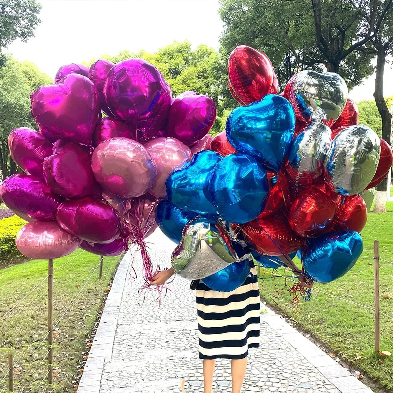 20/5 buah balon Foil hati cermin aluminium balon Helium Globos untuk anak-anak pesta ulang tahun dekorasi perlengkapan pernikahan