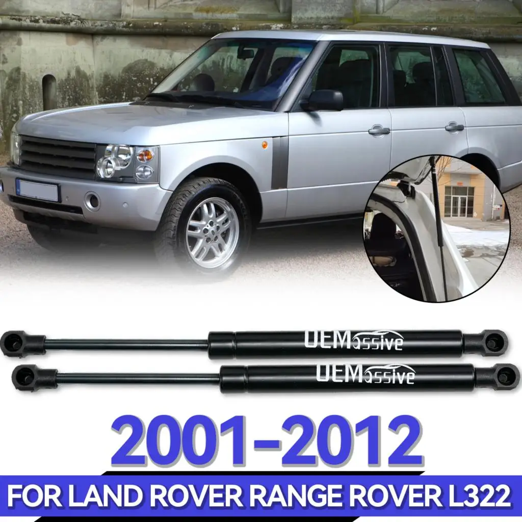 2pcs Car Front Bonnet Hood Support Gas Struts Lid Shock For Range Rover L322 2002 2003 2004 2005 2006 2007 2008 - 2012 BKK760010