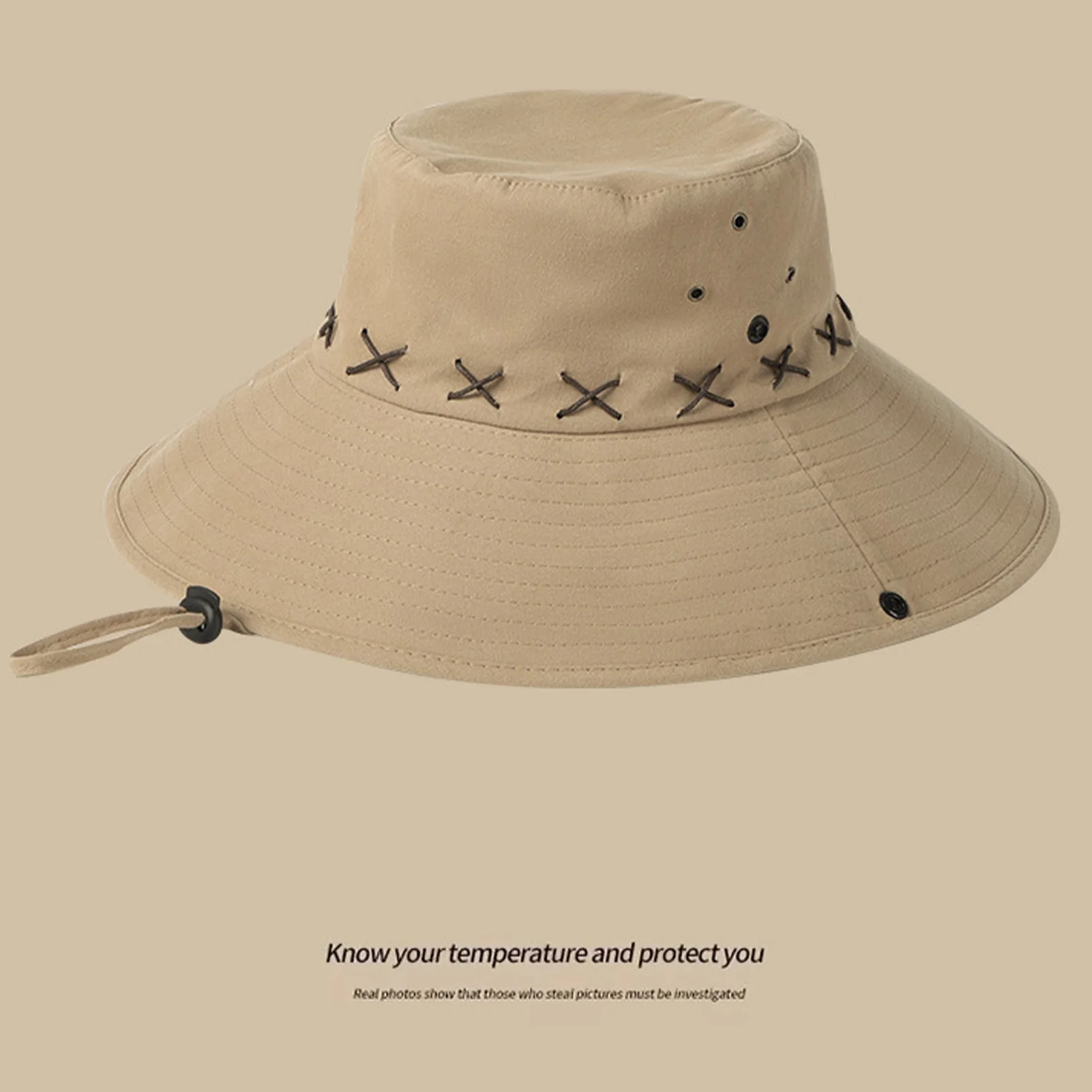 Sombrero Pesca Mujer Ala Ancha – Vaquero Vintage con Protección UV - imagen 5