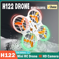 H122 Mini Rc Drone 4k Hd Camera With Led Light Wifi Fpv Obstacle Avoidance Quadcopter Dron Intelligent Obstacle Avoidance Toy