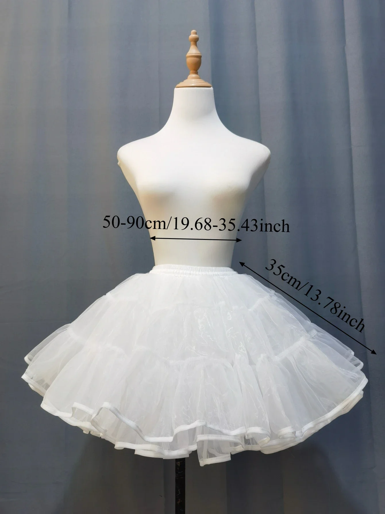 Lolita Super Stoffrock ohne Knochen, starker Rockhalter, weiches Garn, kurzer Enten-Po, Korea Japan Neu – Detail 3