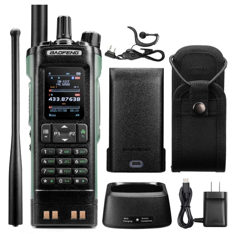 Baofeng DMR DM-32 Digitale Walkie Talkie GPS Dual Mode Analoog TDMA Dual Time Slot AM FM APRS Digitale oproep Hamradio DM-1701 UV-32