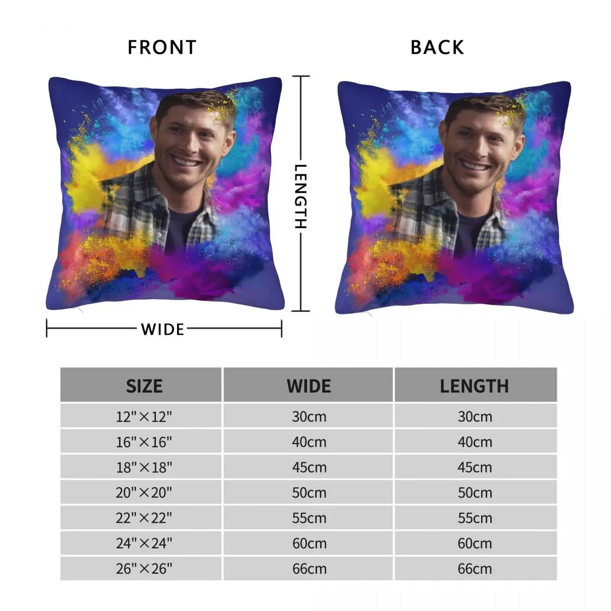 Dean Winchester Supernatural Pillowcase Polyester Linen Velvet Printed Zip Decorative Home Cushion Cover 45x45