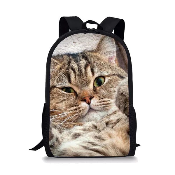 Mochila de gato para adolescentes meninos, mochila fofa para meninas, pacote de bagagem de viagem, bolsa de ombro de compras, mochila multifuncional feminina