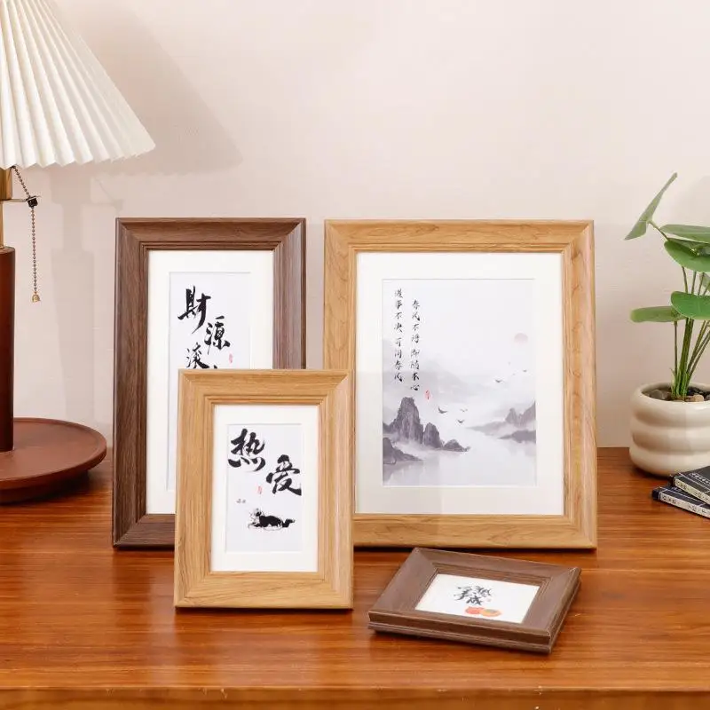 American-style Retro 4/6-inch Square Photo Frame Display Stand. 7/8/10-inch A4 Square Oil Painting Calligraphy Framing Frame