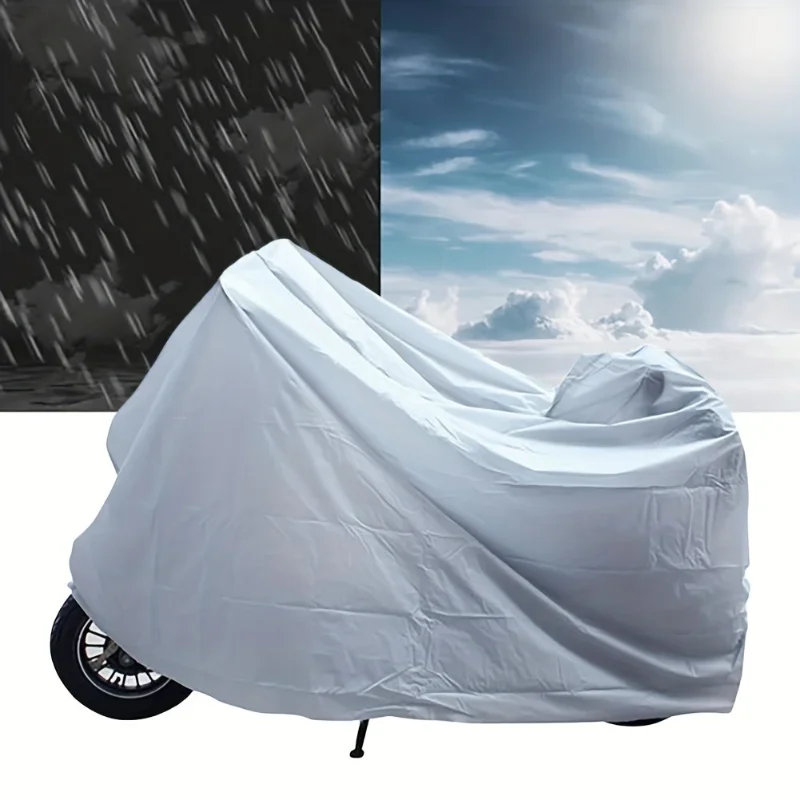 

XL 140*240cm Motorcycle Clothing PEVA Single Layer Rainproof Sunscreen Bicycle Cover Electric Vehicle Protective Rain Protection