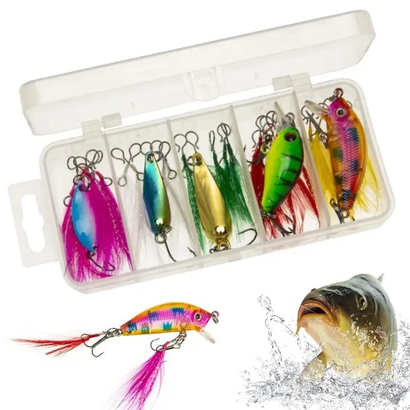 

Lure Kit 20 Pieces Spinners Lures Kit Gear Set Tackle Accessories For Saltwater Anglers Catch Trout Carp Perch Men Dad
