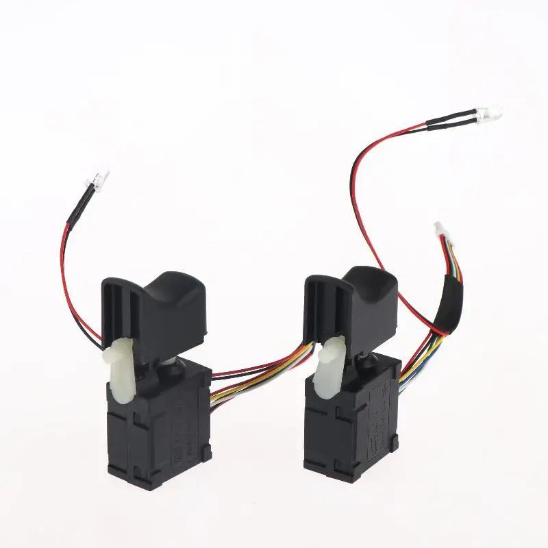 1Pcs Cordless Drill Speed Control Brushless Push Button Trigger Electric Drill Switch With Small Light Power Tool Parts
