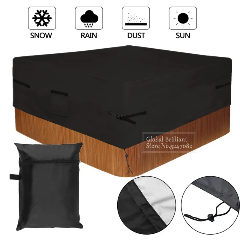 

Universal 210D Oxford Square Hot Tub Cover SPA Pool Bathtub Cover Waterproof Swimming Pool Furniture Protector Dust Cover