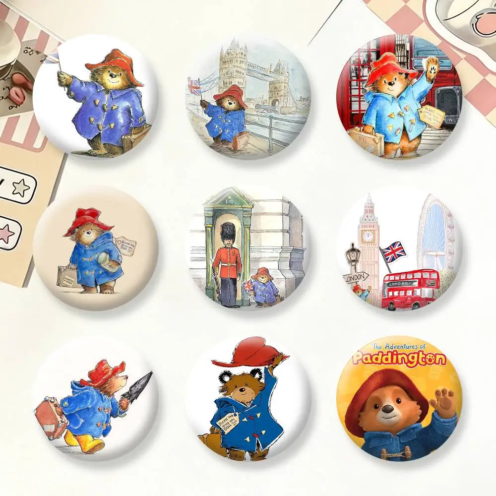 

Cute P-Paddingtons Bear Brooches Cartoon Badge Pins Backpack Hat Accessories Friend Gift