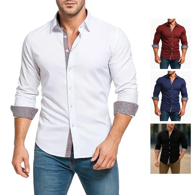 

Мужская повседневная футболка с длинным рукавом из смесового полиэстера и хлопка с принтом, для осеннего сезона