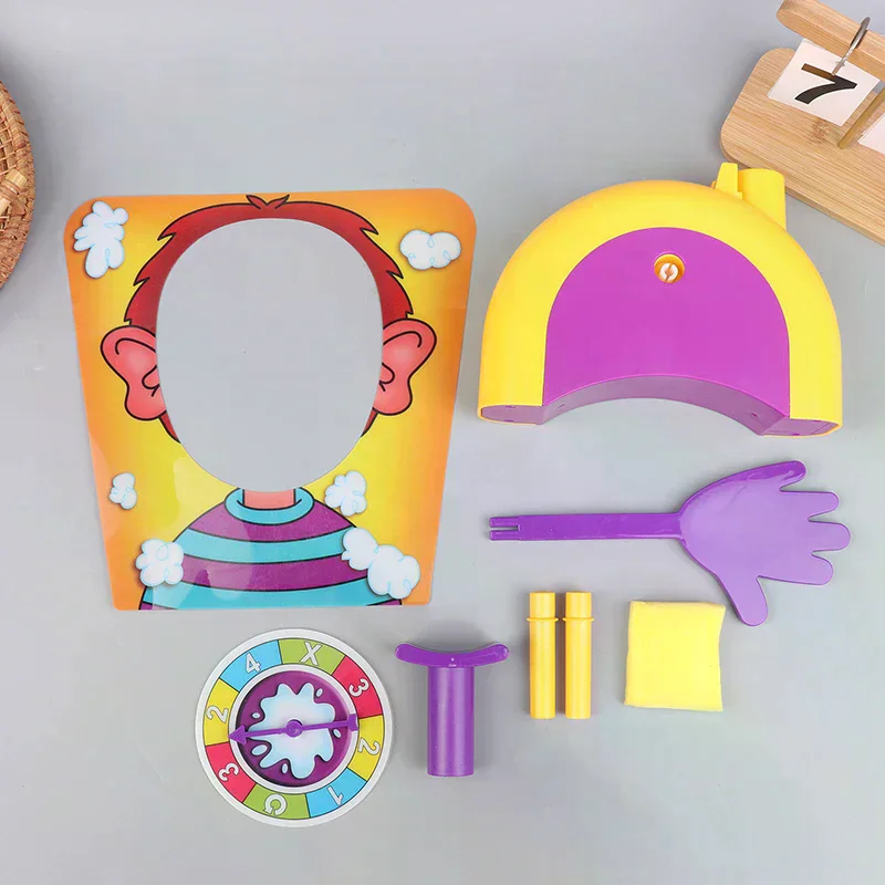 Torta Gioco per il viso Crema montata nel viso Divertente festa Gioco per famiglie Gadget Scherzo Bavaglio Scherzi Giocattoli antistress per bambini