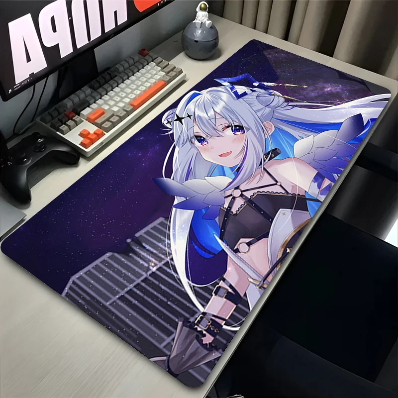 منصات الماوس ألعاب لوحة المفاتيح Hololive أنيمي فتاة مكتب ماوس حصيرة السجاد المطاط Tapis Souris الألعاب دفتر Amane Kanata Mousepad #2