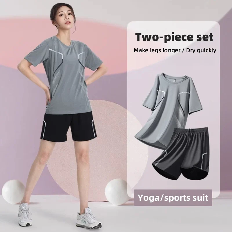 Sportswear, women's badminton suit, table tennis quick-drying clothes, short sleeves and shorts, running and fitness