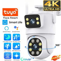 10MP Dual Lens Tuya Wifi Camera PTZ Outdoor 4K Wireless Dual Screen Security Camera Auto Tracking Monitoring Video Surveillance