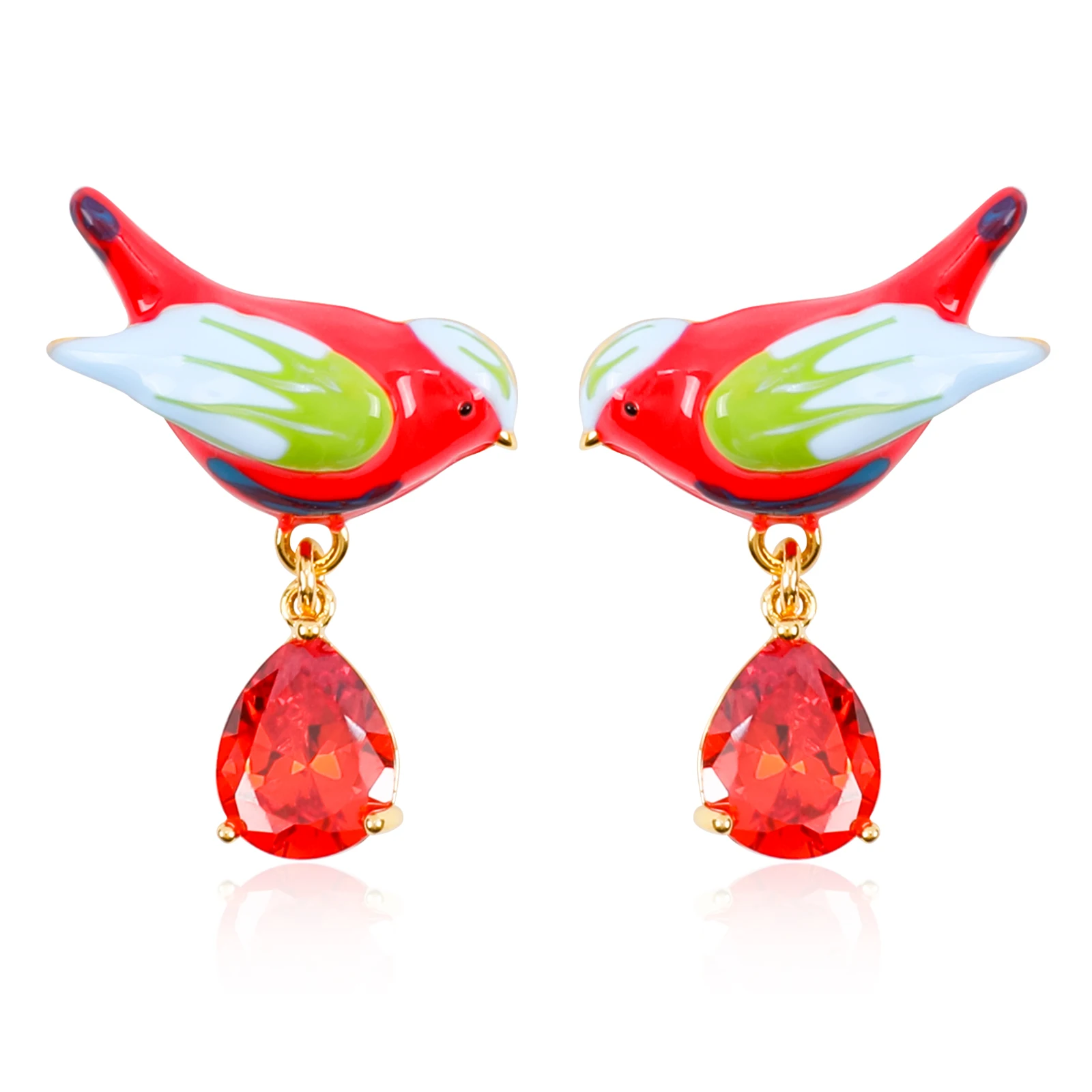 Chicgrowth Women Small Bird Earrings Fashion Jewellery for Ladies Wholesale Personalized Jewelry Birds Stud Earrings for Girls